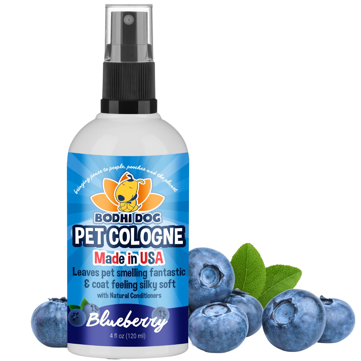 Bodhi Dog Natural Dog Cologne (Blueberry) - Premium Scented Deodorizing Pet Perfume with Conditioner for Dogs & Cats - Keeps Pet