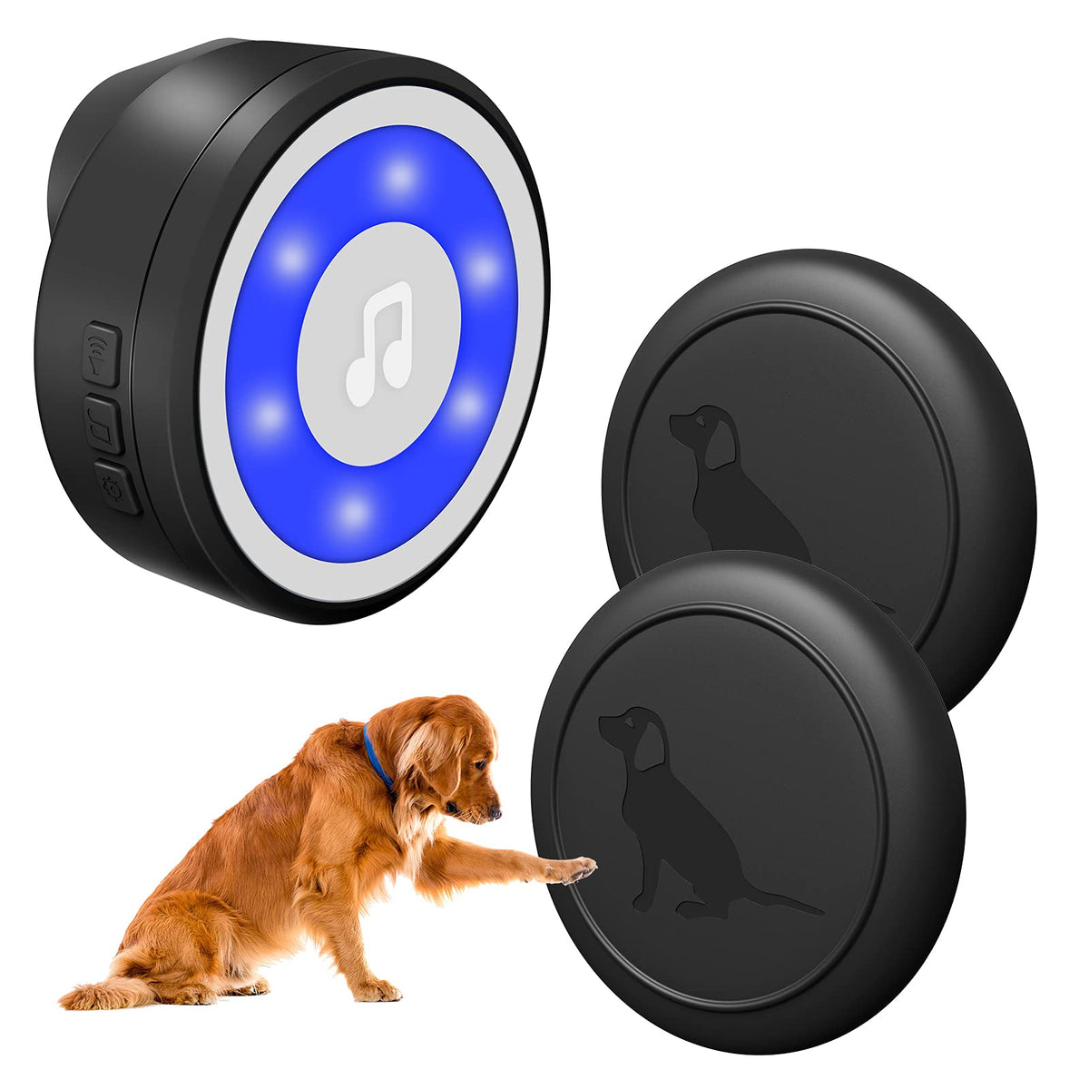 Wireless Dog Doorbell, Dog Bells For Potty Training Ip65 Waterproof Touch Button Doggie Doorbell 1000Ft Long Range With 20 Melod