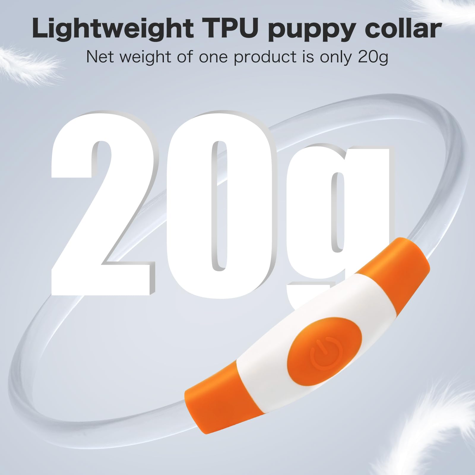 Bseen Light Up Dog Collar - Rainproof Led Dog Collar Rechargeable - Tpu Cuttable Glowing Pet Collar For Small Puppies& Cats, Saf