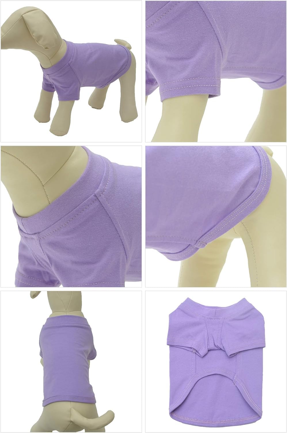 Lovelonglong Pet Clothing Dog Costumes Basic Blank T-Shirt Tee Shirts For Large Dogs Violet Xxxxl