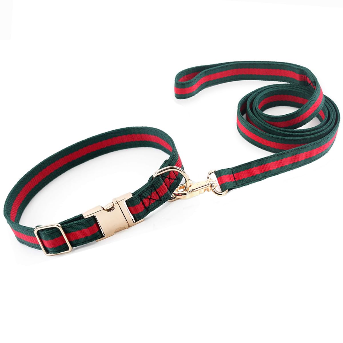 Premium Dog Collar, Cute Dog Collars Luxury Style, Durable Pet Collars And Dog Leash With Metal Buckle Safety For Medium Dogs