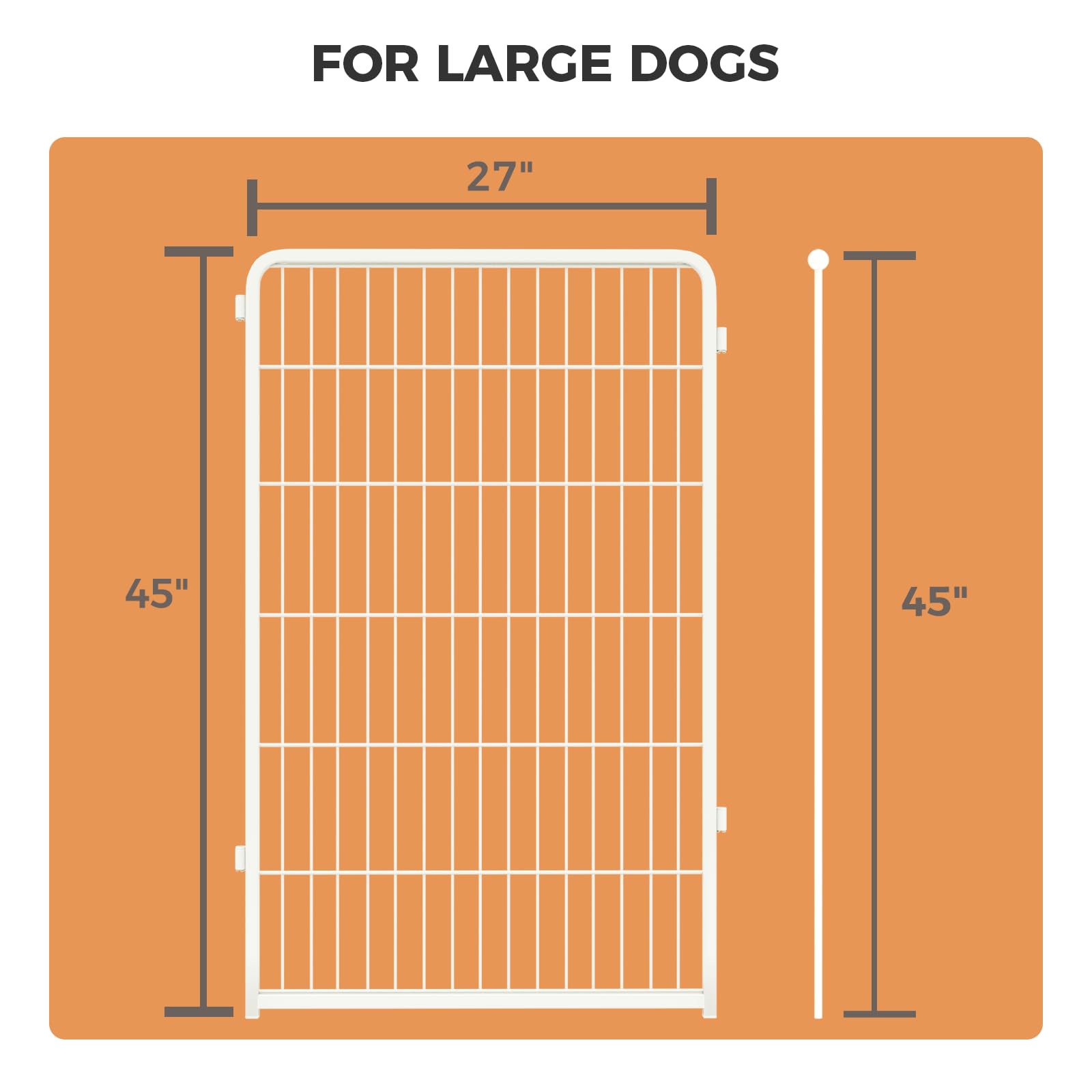 Fxw Homeplus Dog Playpen For Indoor Use - Stress-Free And Safe Play, Heavy Duty 45 Inch 2 Panels Dog Pen For Large Dogs, Whitepa