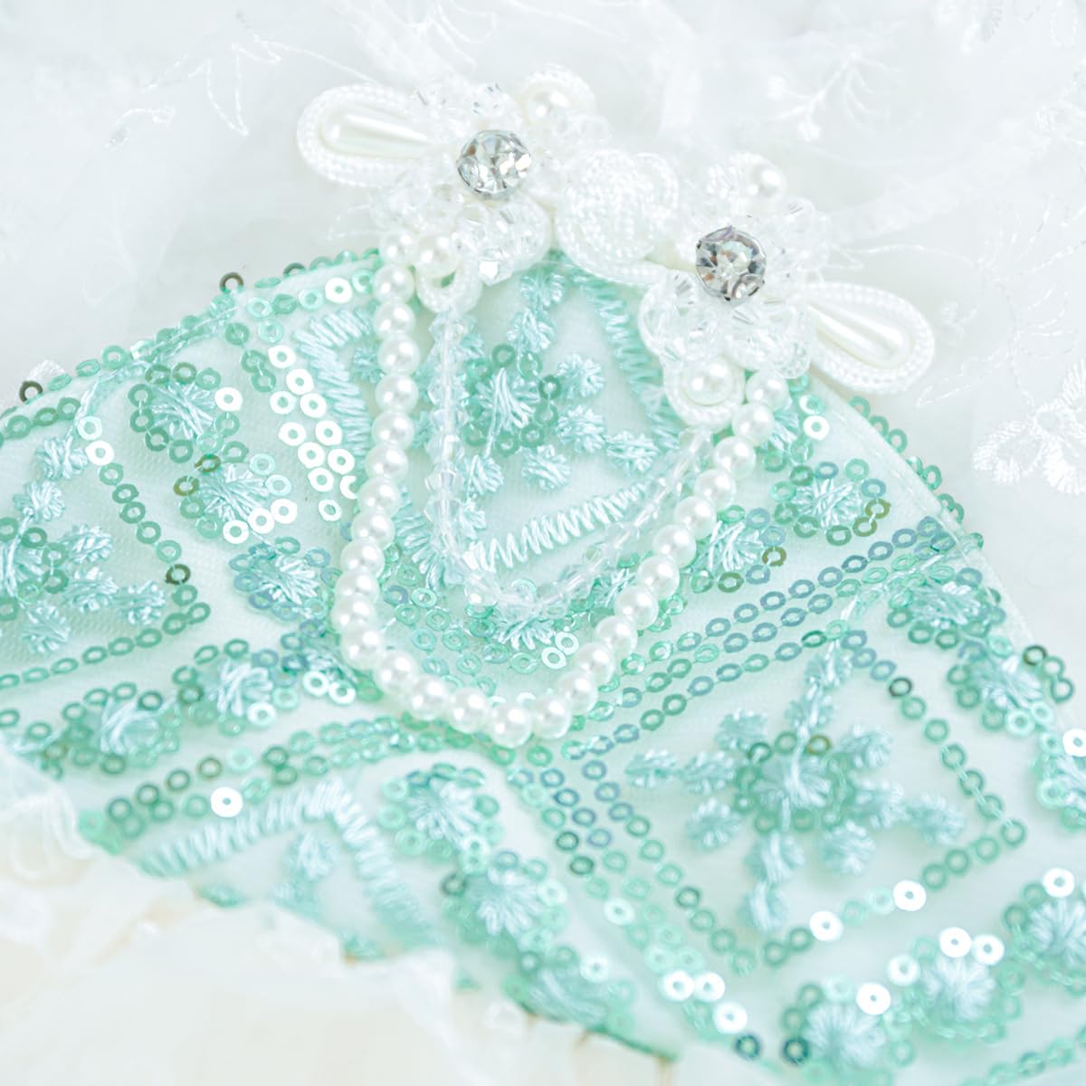 Marupet Fashion Sweet Puppy Dog Blingbling Princess Skirt Pet Dog Lace Cake Camisole Tutu Dress C-Green S