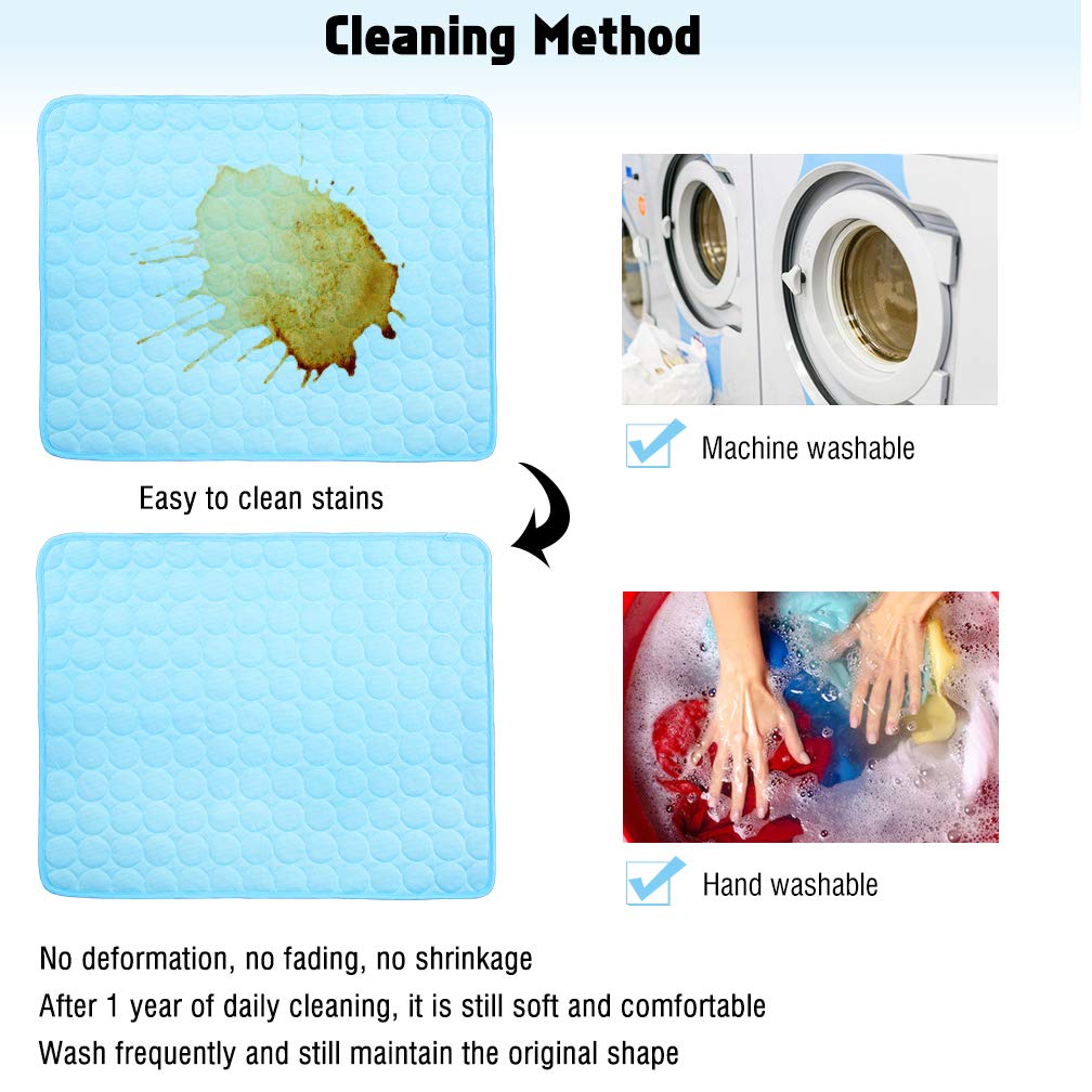 Vemee Summer Cooling Mat For Dogs & Cats - Breathable Pet Crate Pad, Portable & Washable Pet Cooling Blanket For Small, Medium &