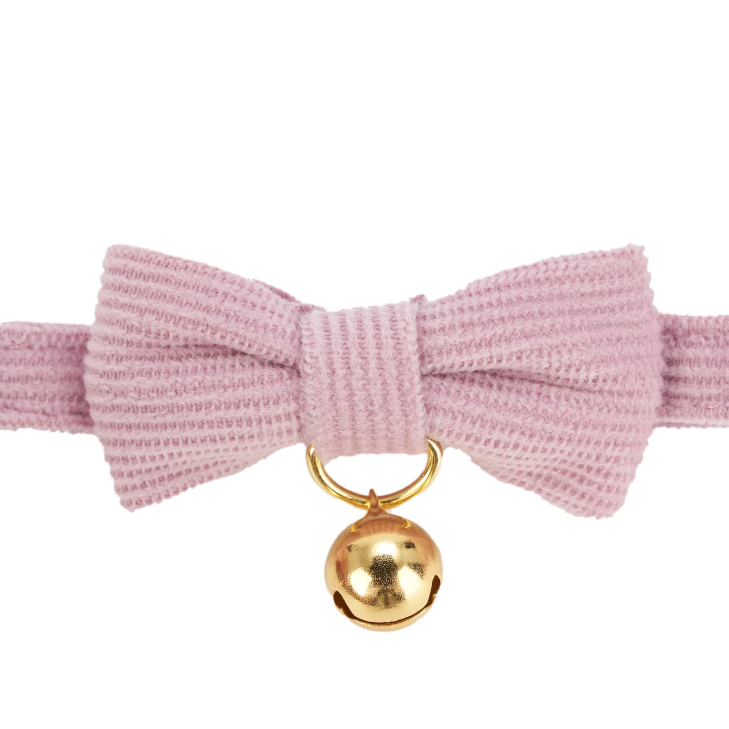 Petiry Soft Corduroy Cat Collar, Plaid Pattern, With Bell And Bowtie, Safety Breakaway Clasp, Adjustable For And Cats.(Adult Cat