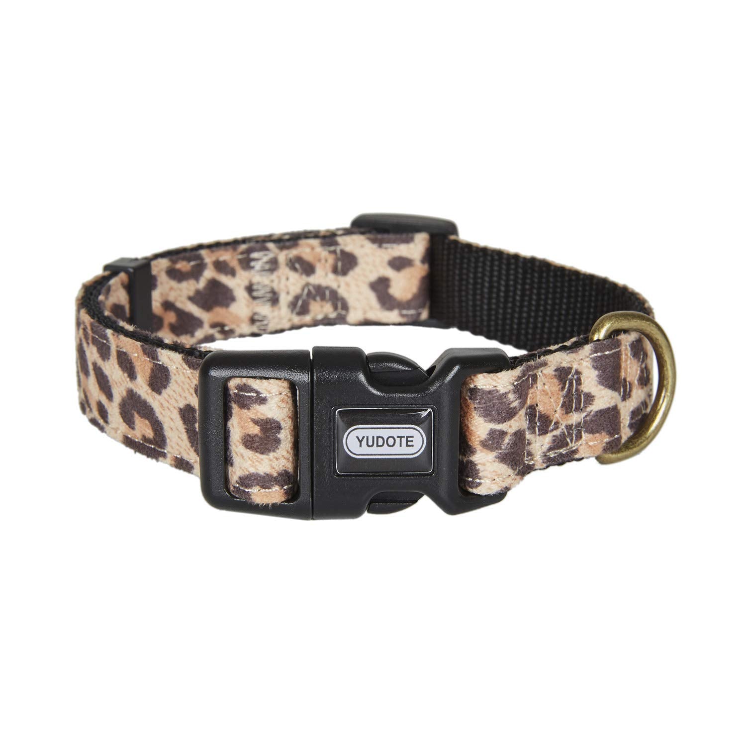 Petiry Dog Collar Animal Cheetah Pattern,Wear Resistant Fabric,No Fading,Comfortable and Durable for Puppy Medium Dogs(Neck:10''