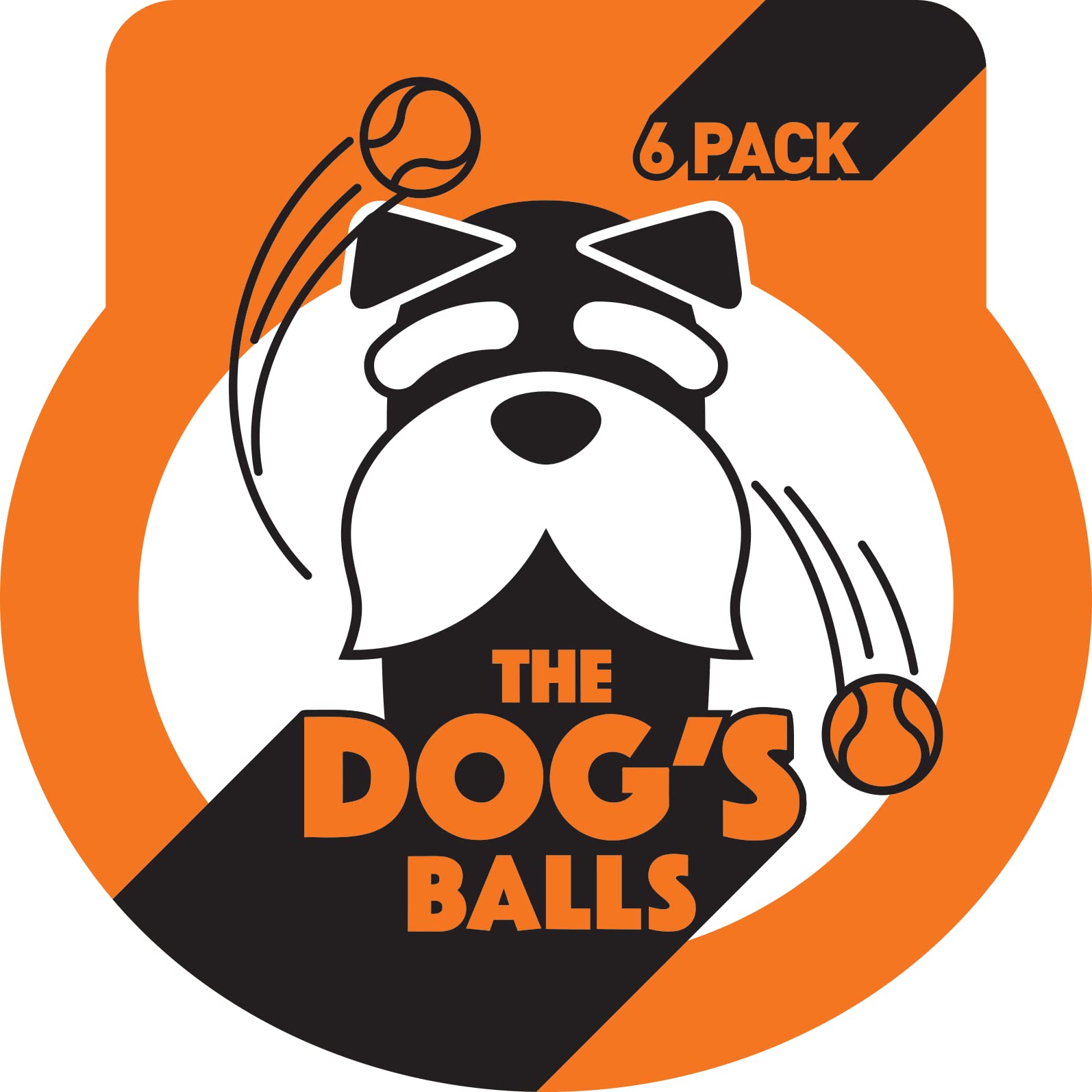 The Little Dog'S Balls, Dog Tennis Balls, 6-Pack Orange Dog Toy, Strong Dog & Puppy Ball For Training, Play, Exercise & Fetch