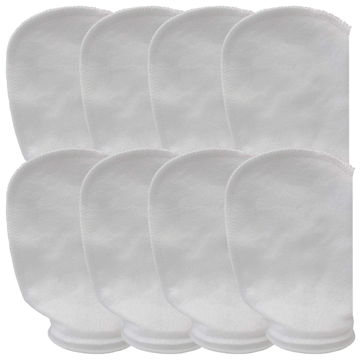 Blue Donuts Filter Sock 200 Micron, 4 Inch Ring By 8 Inch Long, Aquarium Filter Sock, Saltwater Filter Socks, Pack Of 8, White