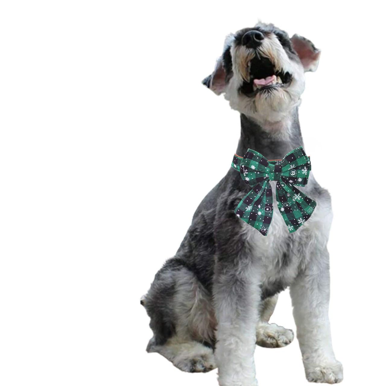 Thain Christmas Dog Collar With Style Bow, Quick Release Plastic Buckle Adjustable Cotton Red Bowtie Dog Christmas Collars For S