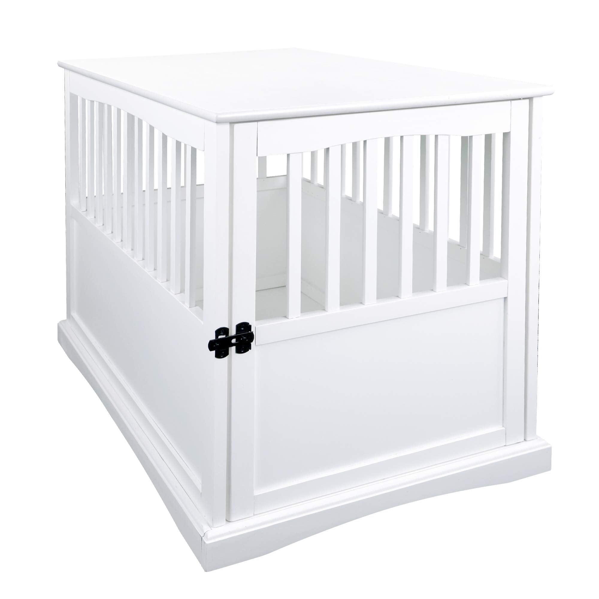 Casual Home Wooden Large Pet Crate, End Table, White 36.50' X 24.00' X 29.25'