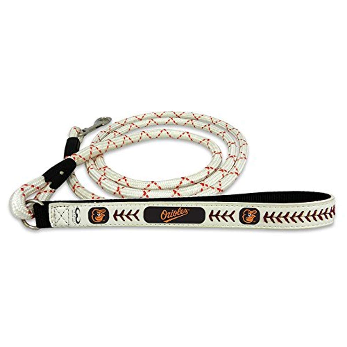 Gamewear Mlb Baltimore Orioles Pet Leashbaseball Leather Frozen Rope, Multicolor, Medium