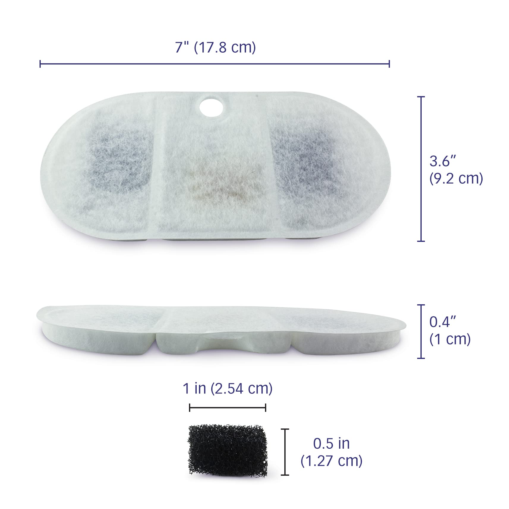 Pet Standard Replacement Filter Compatible With Petlibro Bpa-Free Capsule Pet Water Fountain, 71Oz/2.1L, Pack Of 12