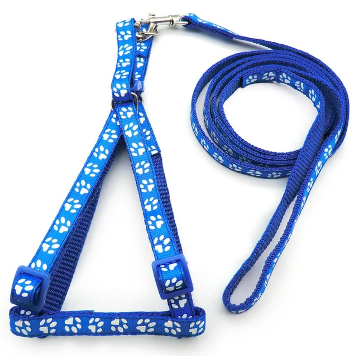Pet & Vet 10 Mm Paw Print Puppy Collar & Leash Set For Small & Medium Dogs (Color May Vary)  Pack Of Collar + Leash.