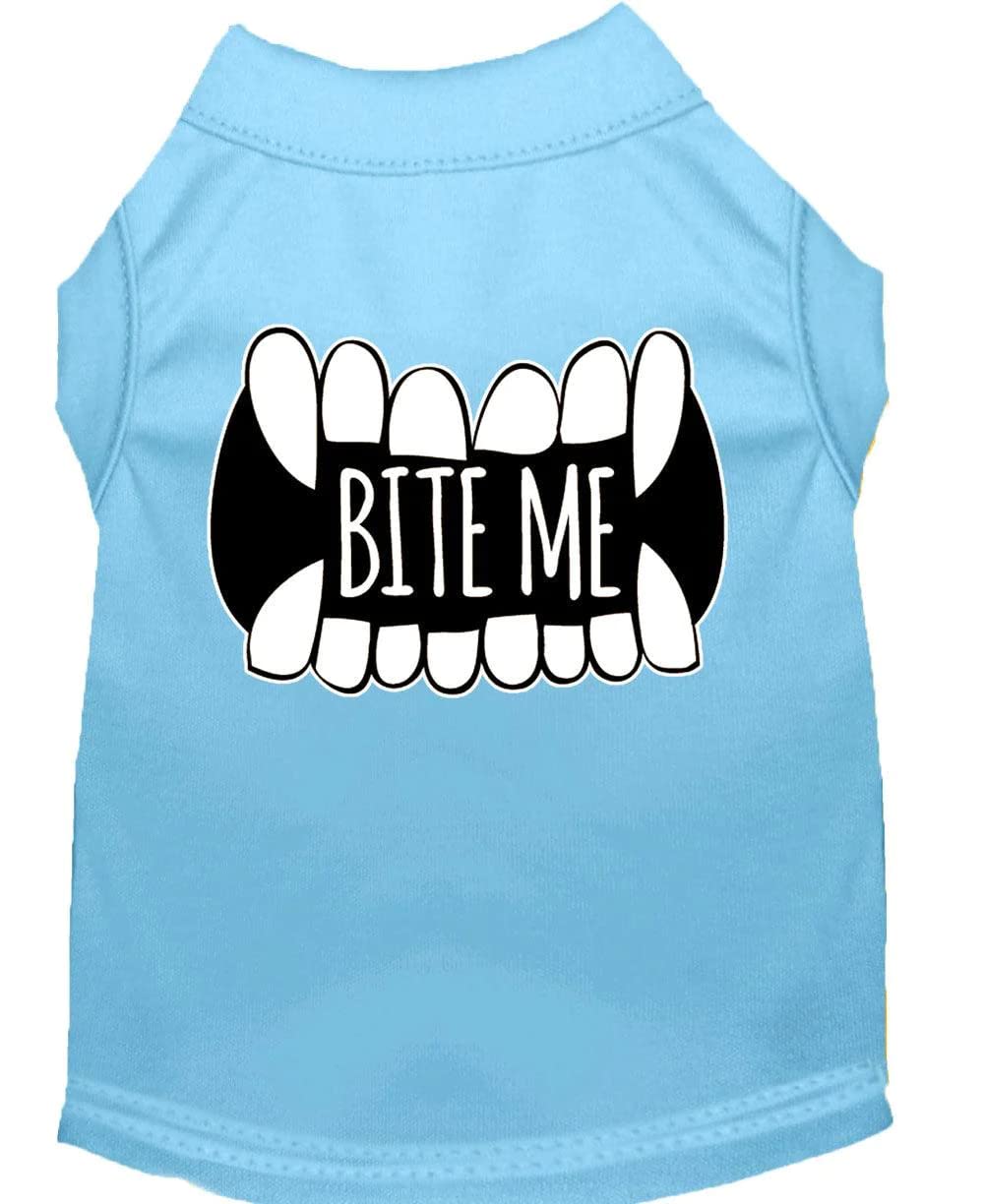 Bite Me Screen Print Dog Shirt Grey Xxxl 20