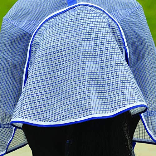 Weatherbeeta Comfitec Ripshield Plus With Belly Wrap Detach A Neck, White/Blue, 75''