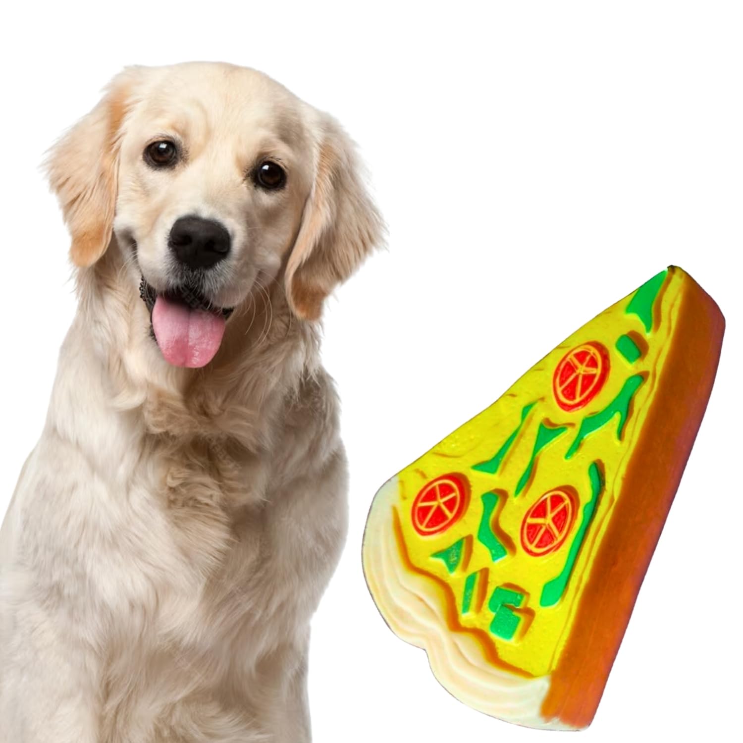 Western Era Pizza Slice Squeaky Toy Interactive Plush Toy, Unleash Fun in Your Furry Friend, Buddy for Dogs & Cats, Perfect for