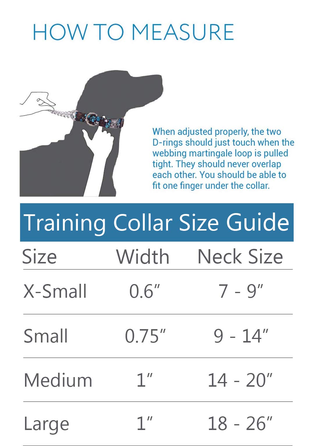 Rc Pets 1' Martingale Training Collar, Medium, Shark Attack