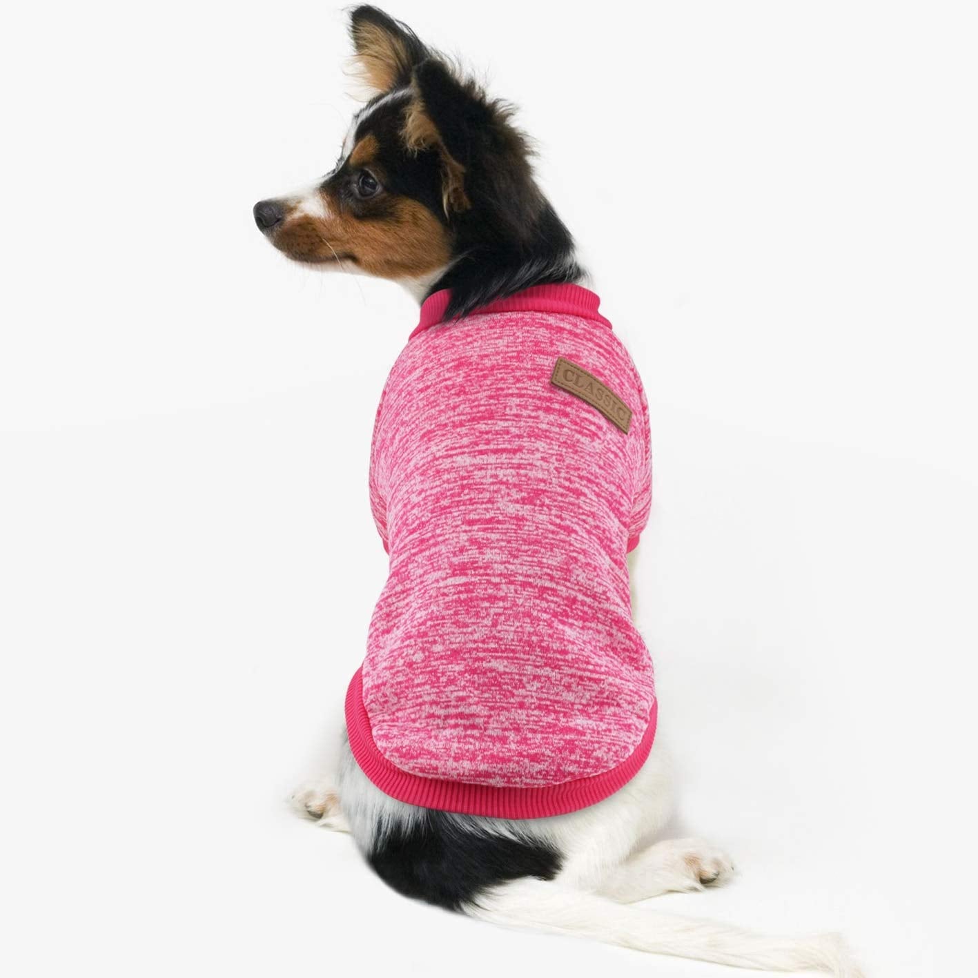 Idepet Pet Dog Classic Knitwear Sweater,Fleece Coat For Small,Medium Dog,Warm Pet Dog Cat Clothes,Soft Puppy Customes (Xxl, Rose