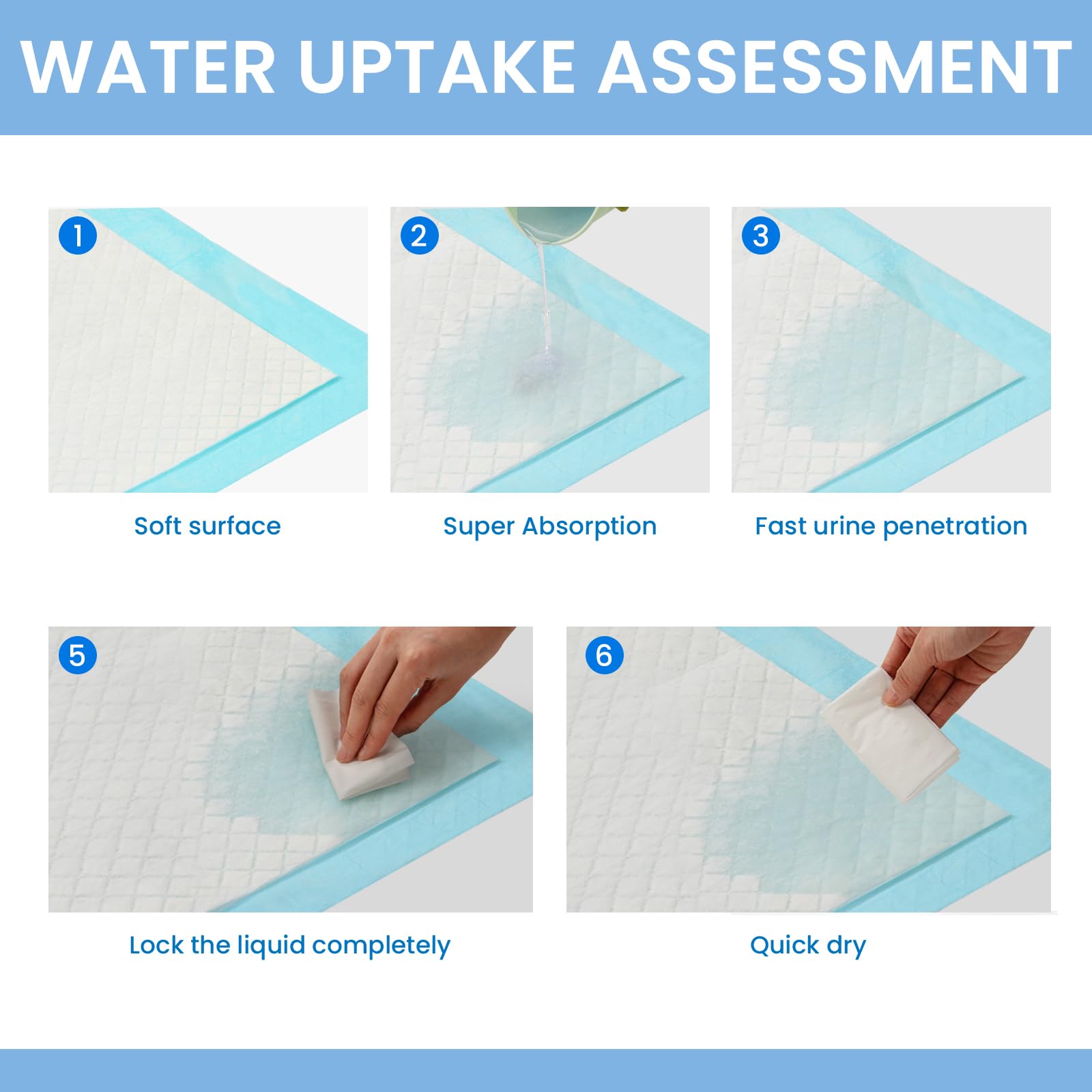 Dog Pee Pads 22 x23 , Pee Pads for Dogs, Disposable Puppy Pads Pet Training Pads Super Absorbent Leak-Proof Quick Drying Pee Pad