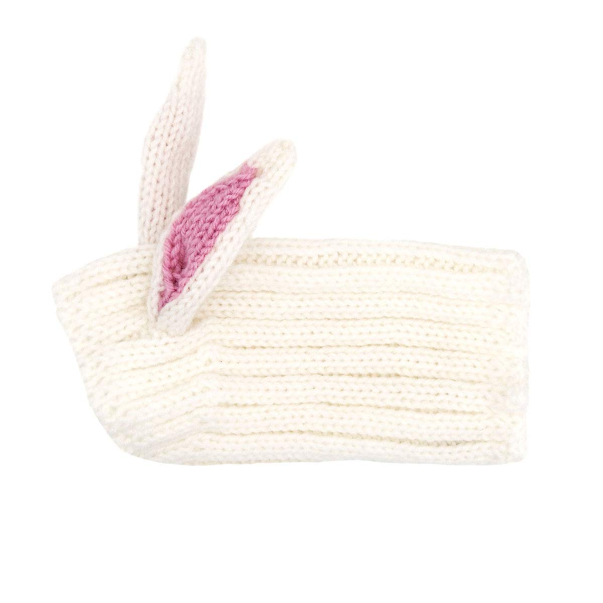 Zoo Snoods Bunny Costume for Dogs & Cats - Warm No Flap Ear Wrap Hood for Pets, Dog Bunny Ears for Winters, Easter, Halloween, C