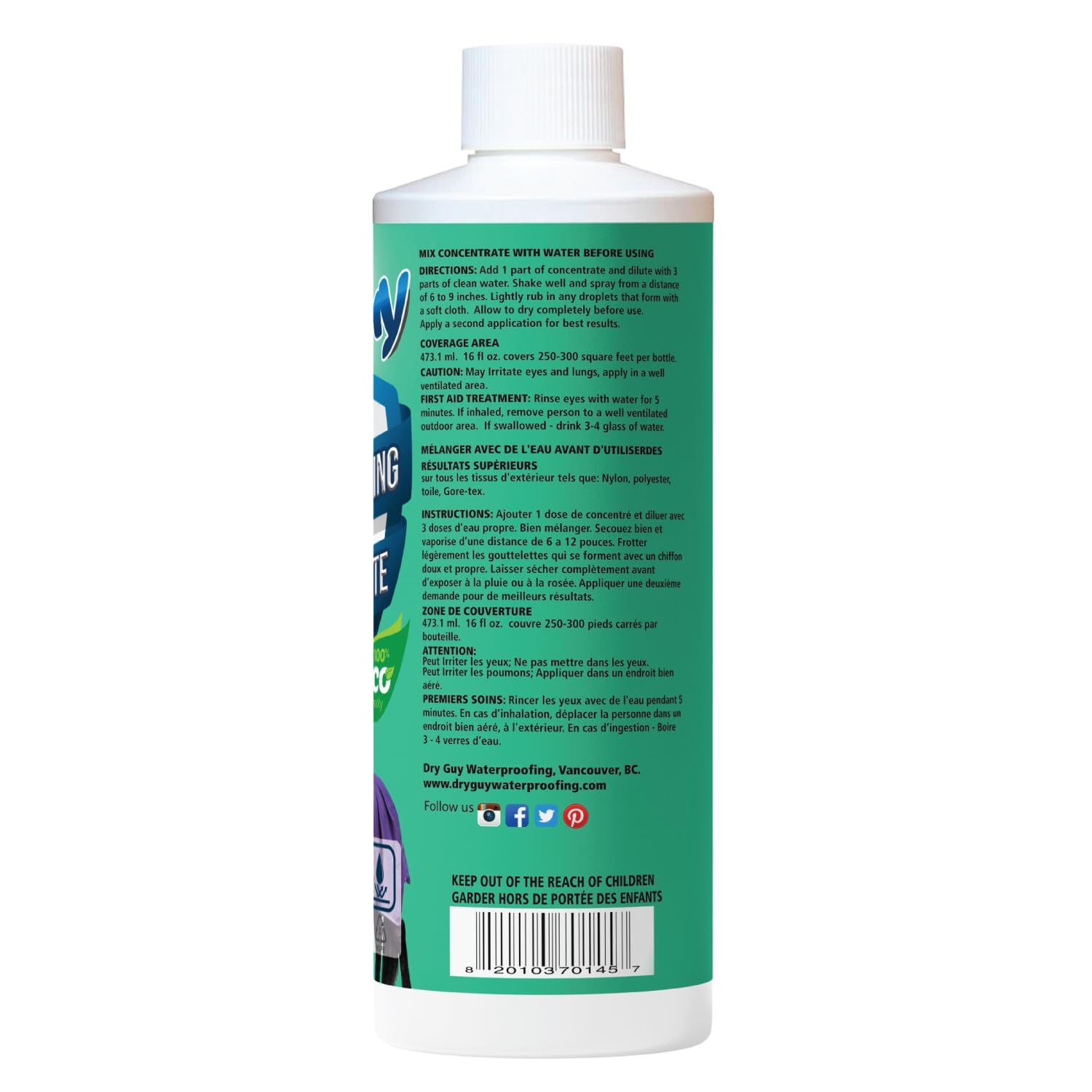 Horse Blanket & Pet Apparel Waterproofing Concentrate