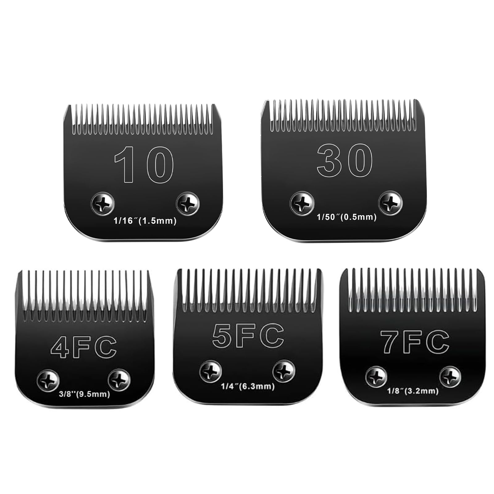 5Pcs Dog Grooming Blades Compatible With Andis Dog Clippers Blades,Dog Clipper Blades Compatible With Oster A5,Wahl Km10 Dog Cli