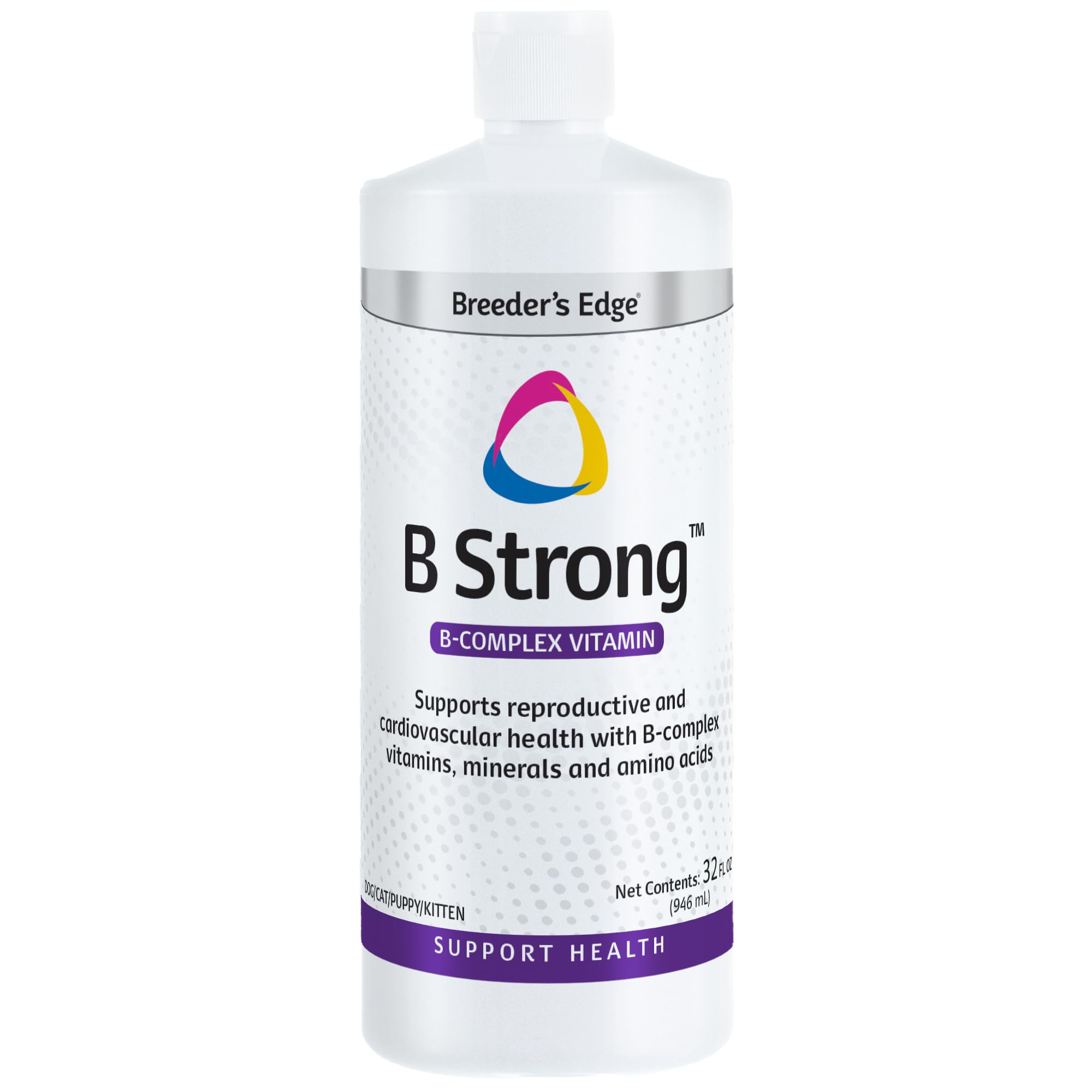 Breeder's Edge B Strong Liquid, Vitamin B for Dogs and Cats, Supports Canine and Feline Reproductive Health, Promotes Healthy He