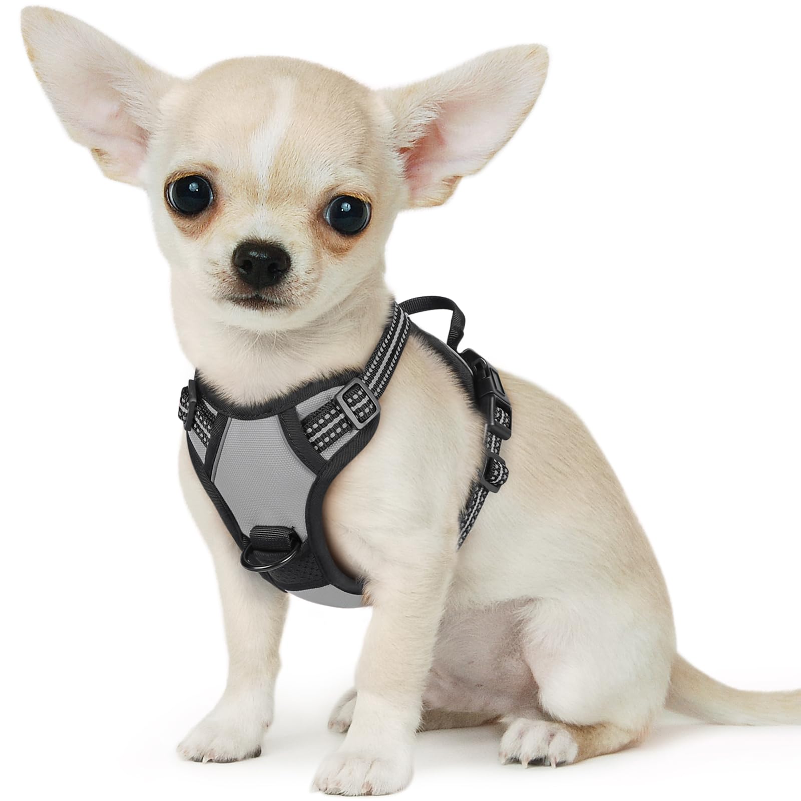 Eagloo Small Dog Harness No Pull, Service Vest With Reflective Strips And Control Handle, Adjustable And Comfortable For Easy Wa