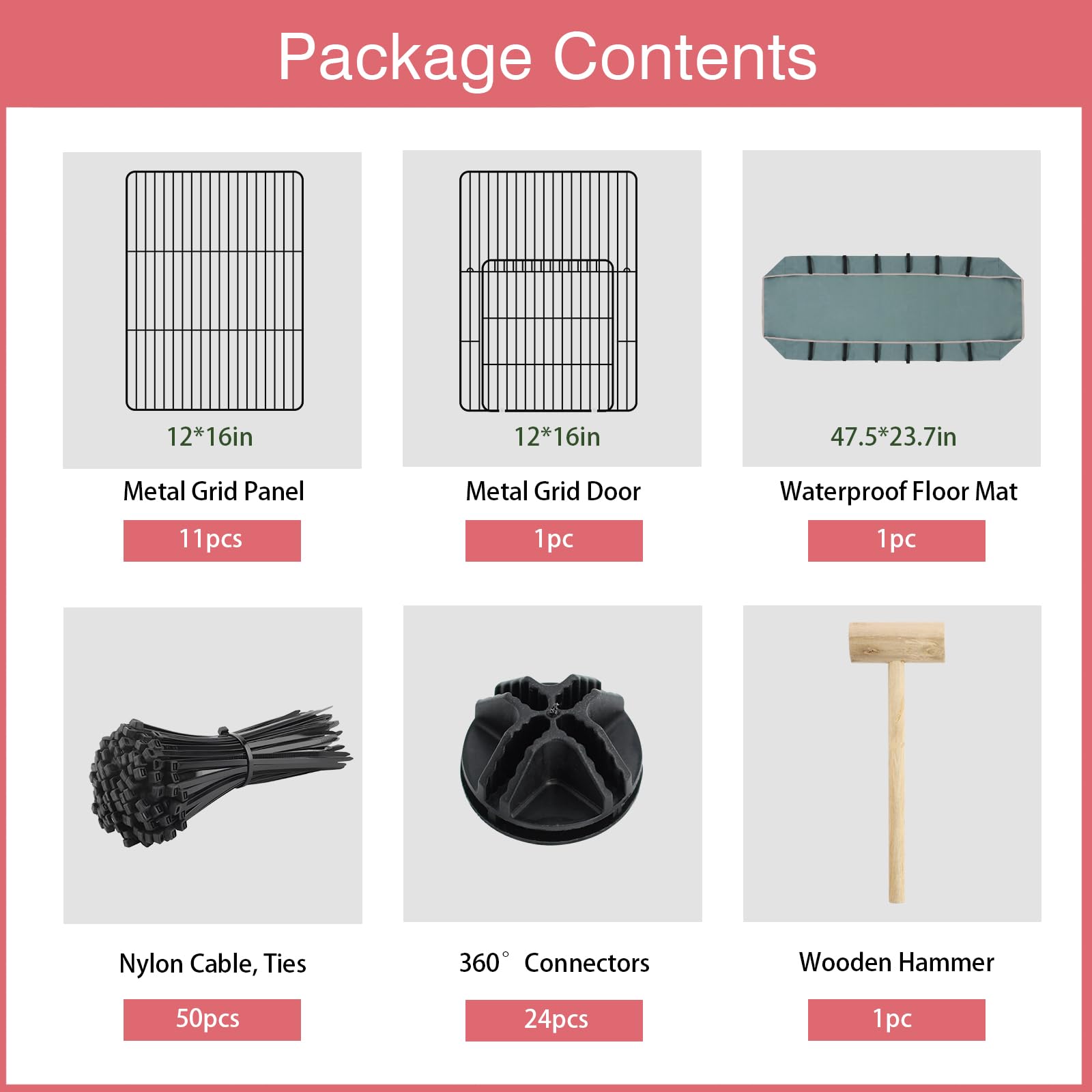 Viscoo 12 Panels Small Animal Playpen,Pet Playpen With Waterproof Mat,C&C Cage For Guinea Pigs,Puppy Play Pen,Bunny Playpen,Indo