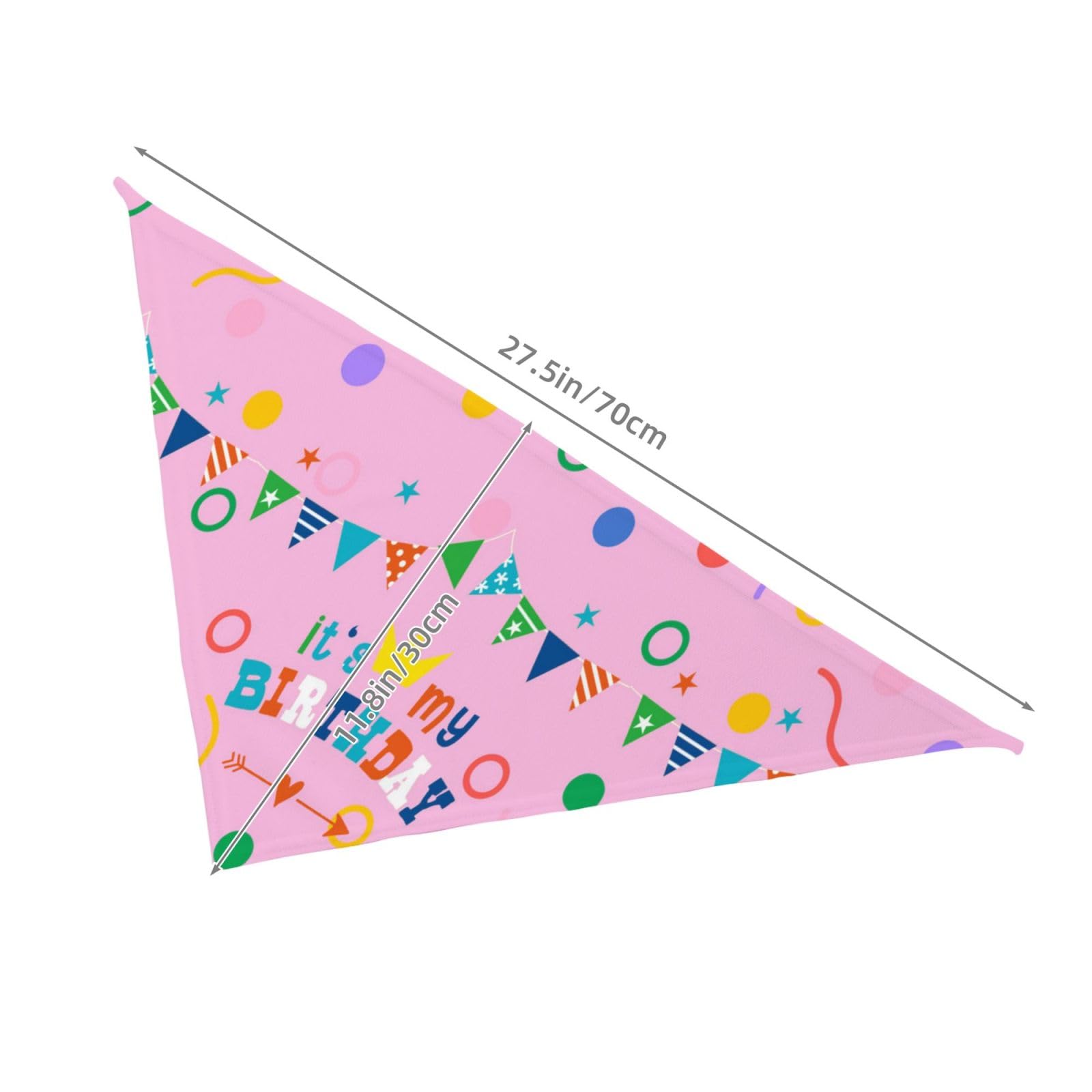 It'S My Birthday Pink Dog Bandana Scarf Triangle Bibs Pet Accessories Cat Kerchief