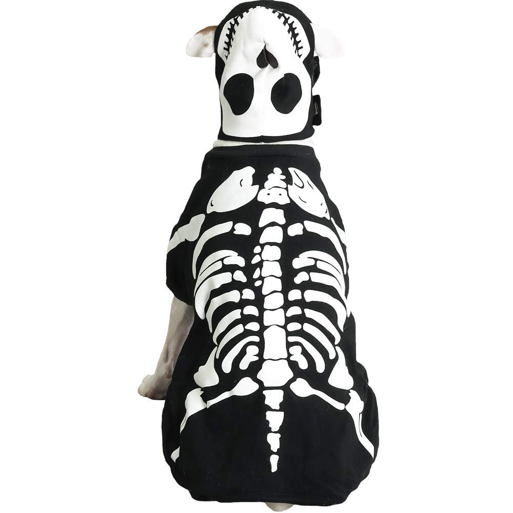 Casual Canine Cotton Glow Bones Dog Costume, X-Small, 8-Inch