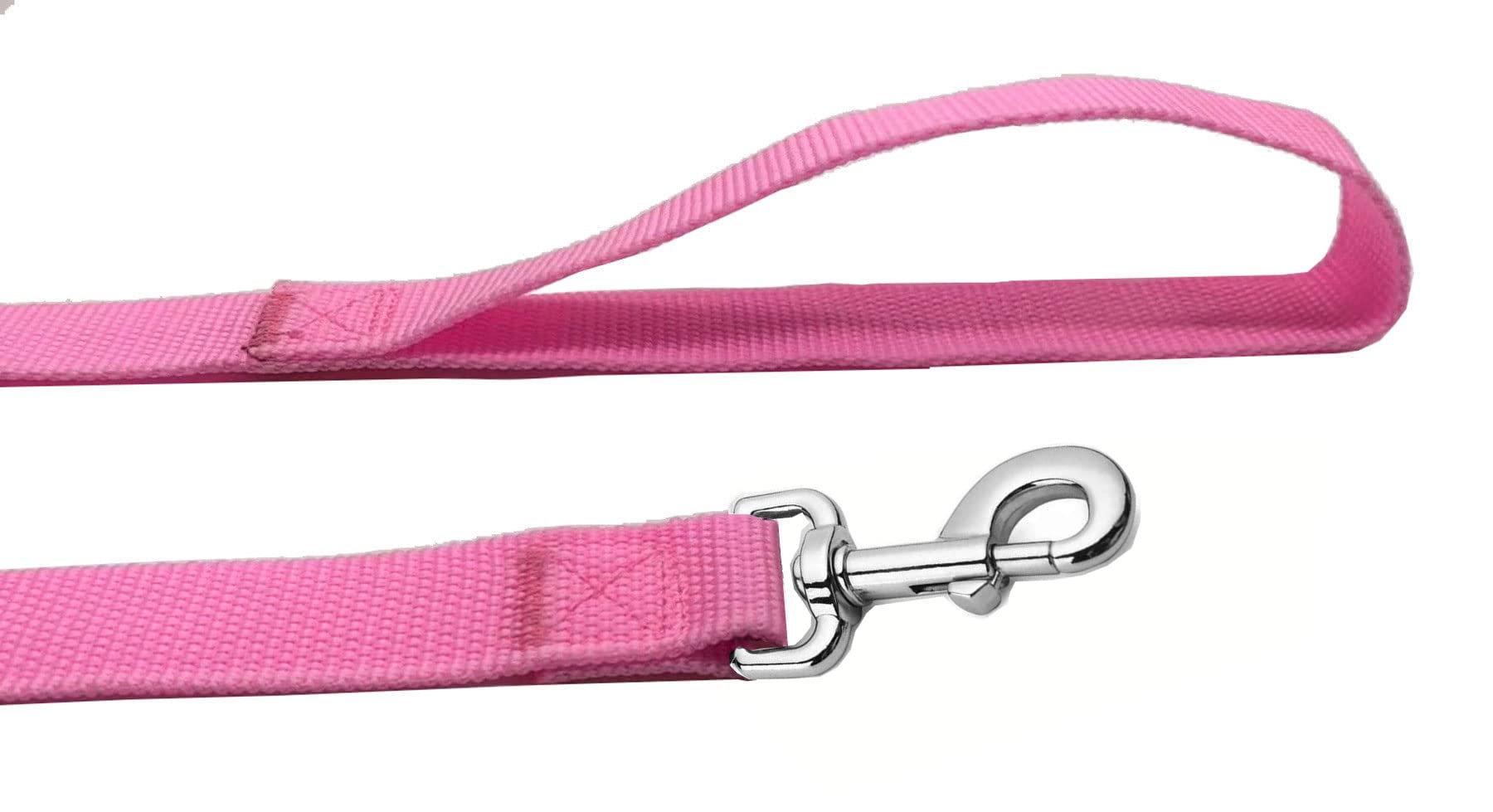 Strong Nylon Dog Leash, 4FT/ 5 FT/ 6FT Dog Leashes for Medium Large Dogs (5FT, Pink)