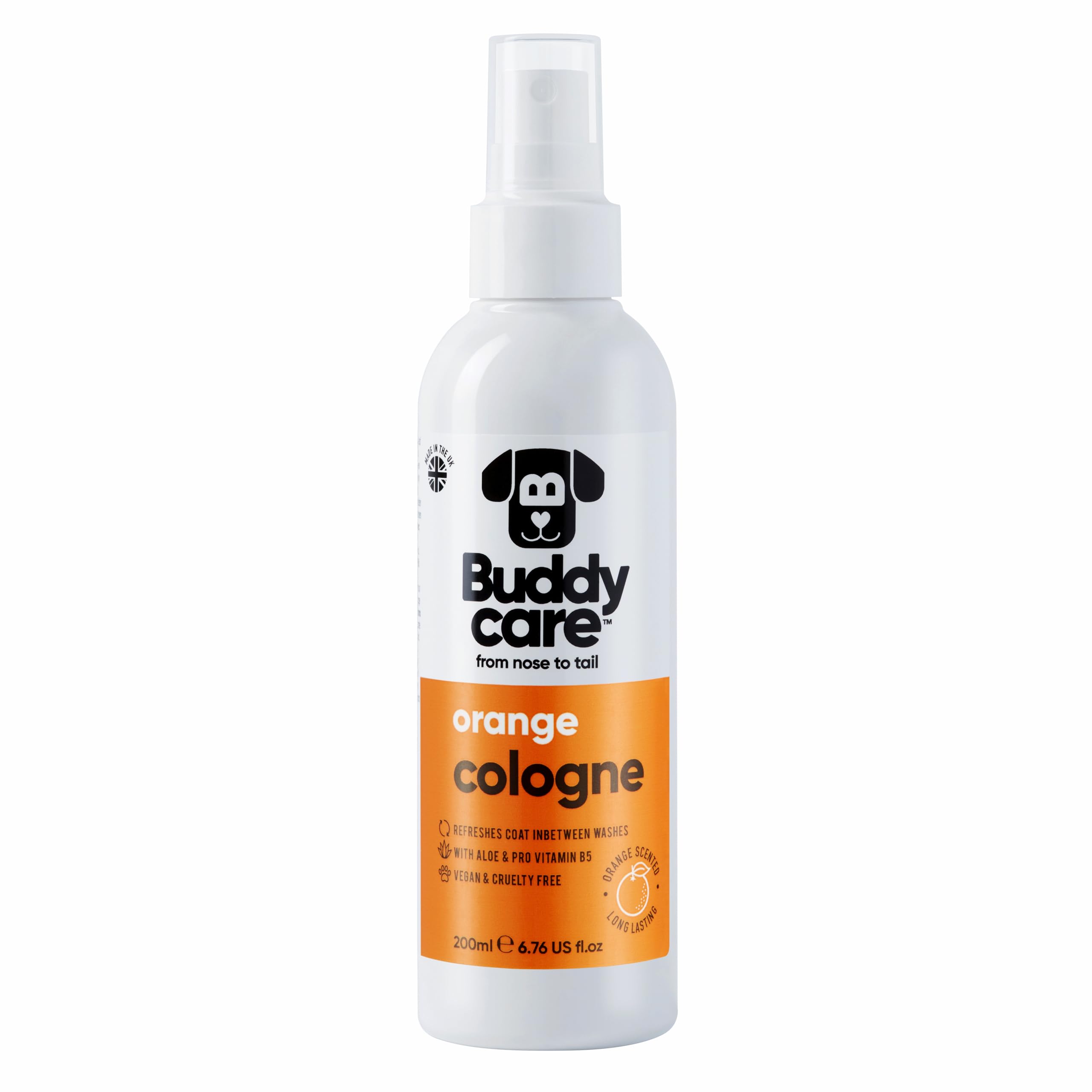 Buddycare Dog Cologne - Orange - 200Ml - Refreshing And Orange Scented Dog Cologne - Refreshes Between Dog Washes