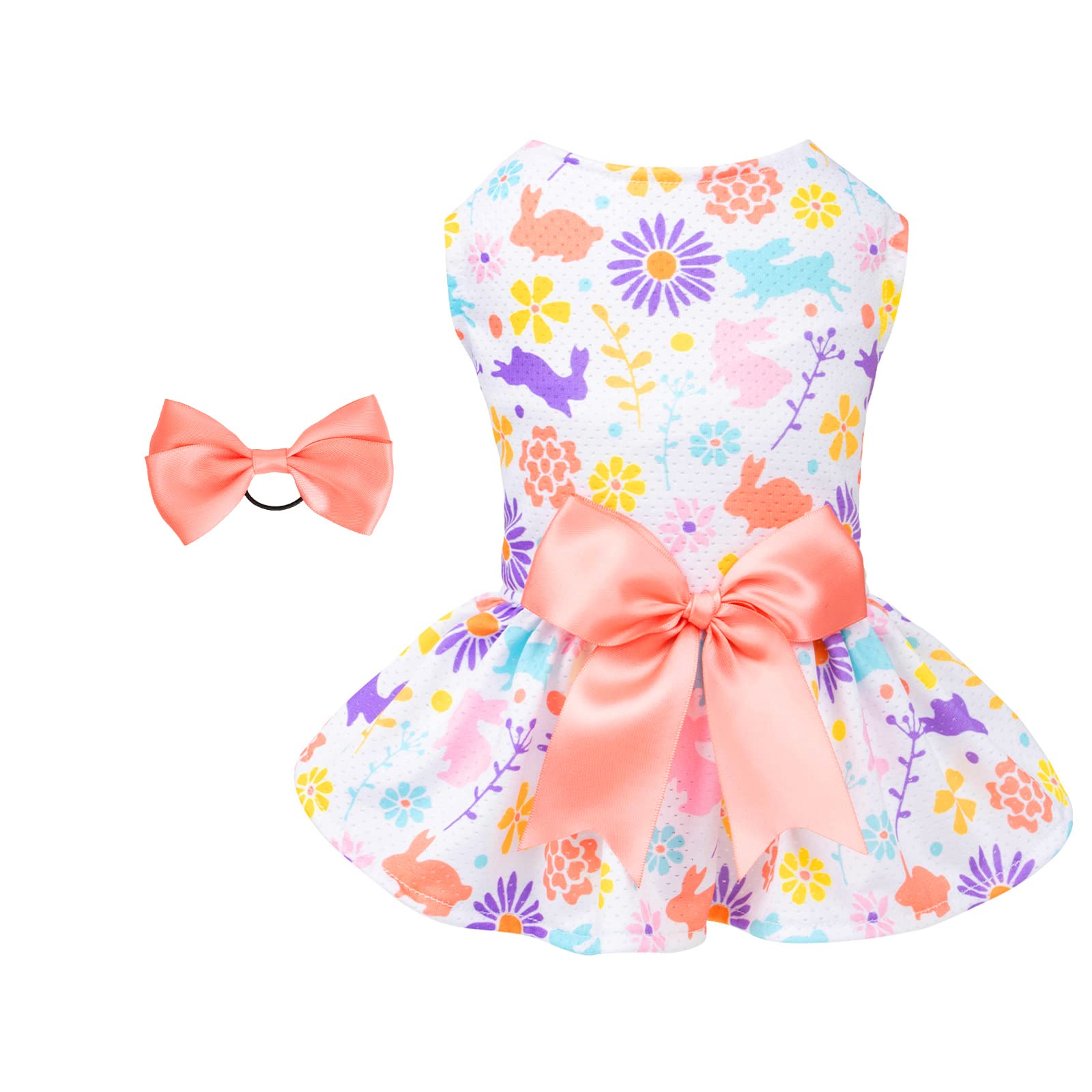 Cutebone Easter Dog Dress Puppy Sundress Pet Outfit Summer Fashion For Small Dogs Girl Cat Clothes Bf09M