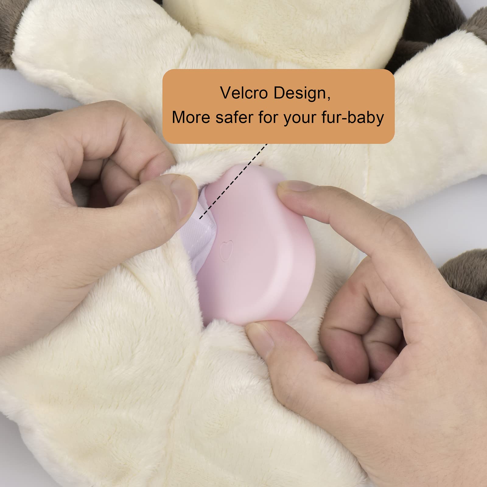 Moropaky Puppy Heartbeat Toy Heartbeat Stuffed Animal for Dogs, Dog Heartbeat Toy for Puppy Sleep Aid Crate Training Calming, Do