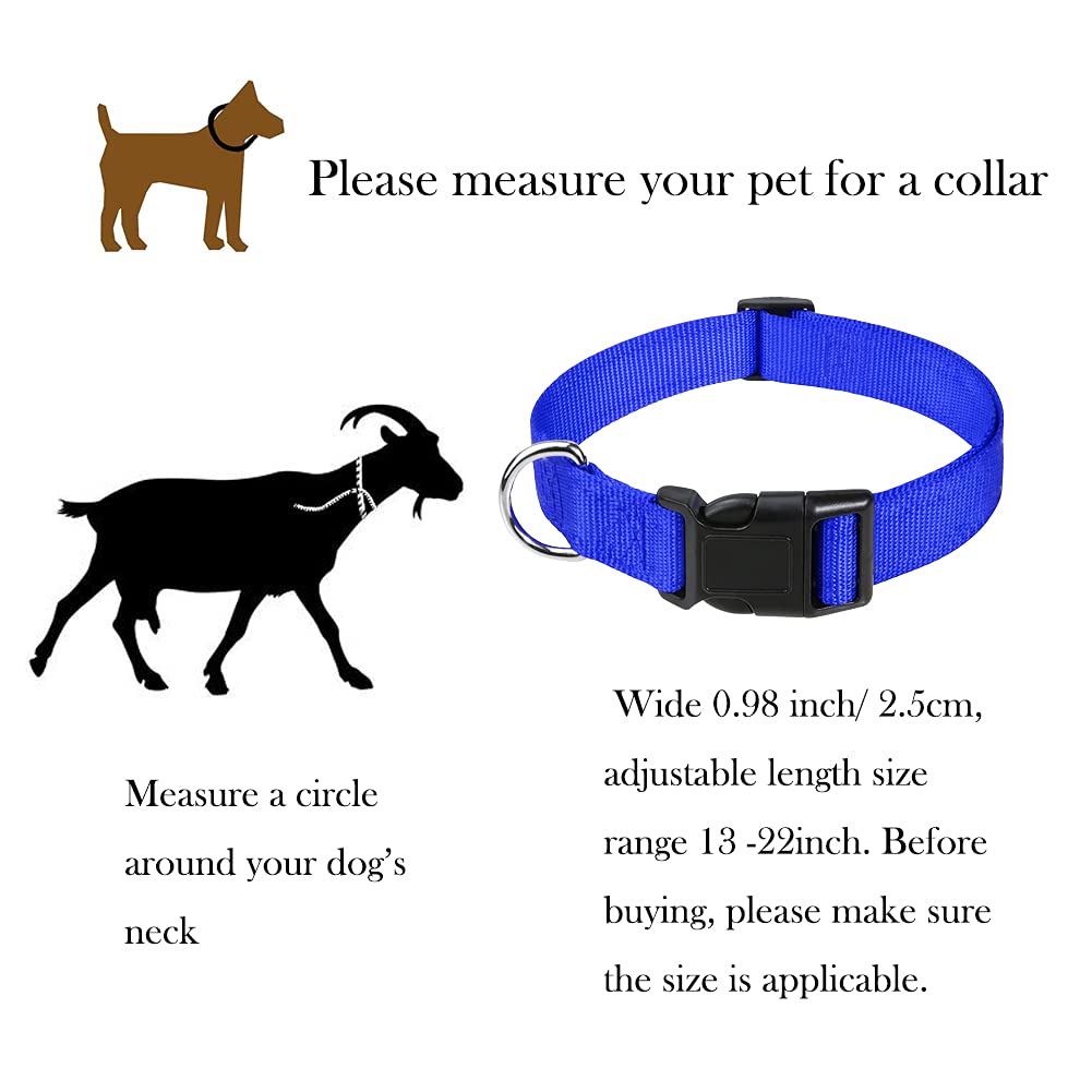 8 Pieces Goat Lead And Goat Collars Set, Nylon 11 Inch Goat Lead With Reflective Strip Design And Nylon Goat Collar For Small Farm Animal Goat Cow Horse Sheep (Multicolor)