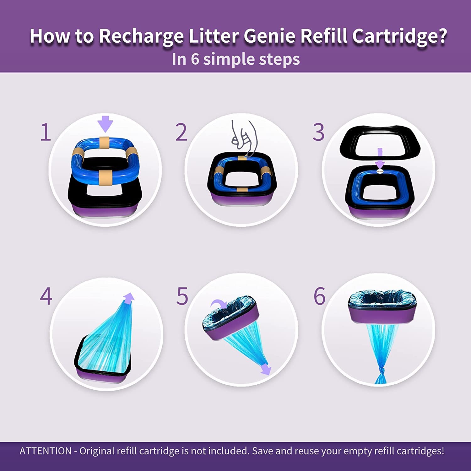 Litter Refills Compatible With Your Litter Refill Cartridge. (9 Pack)