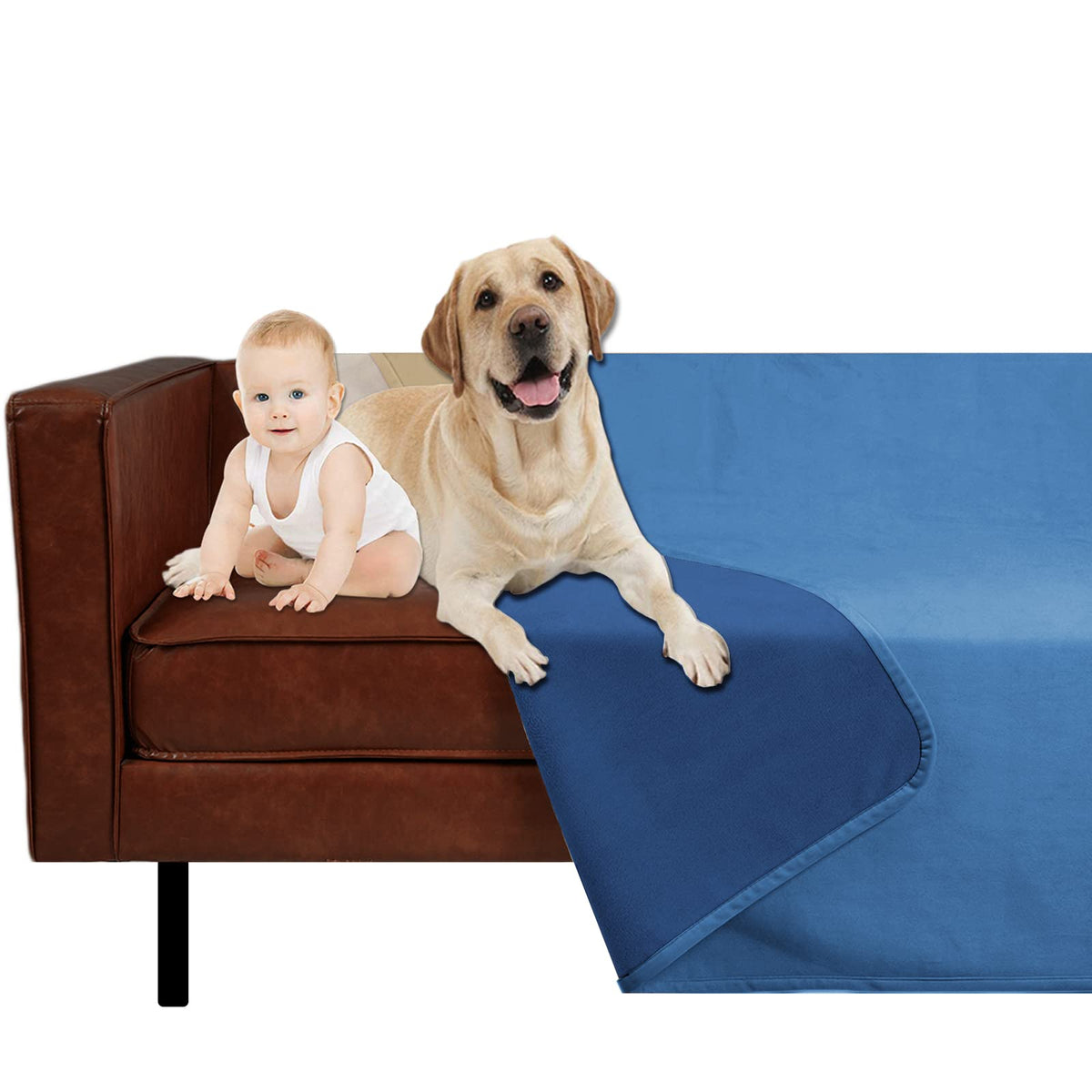 Ameritex Pet Bed Blanket Reversible 100% Waterproof Velvet Super Soft For Sofa And Bed