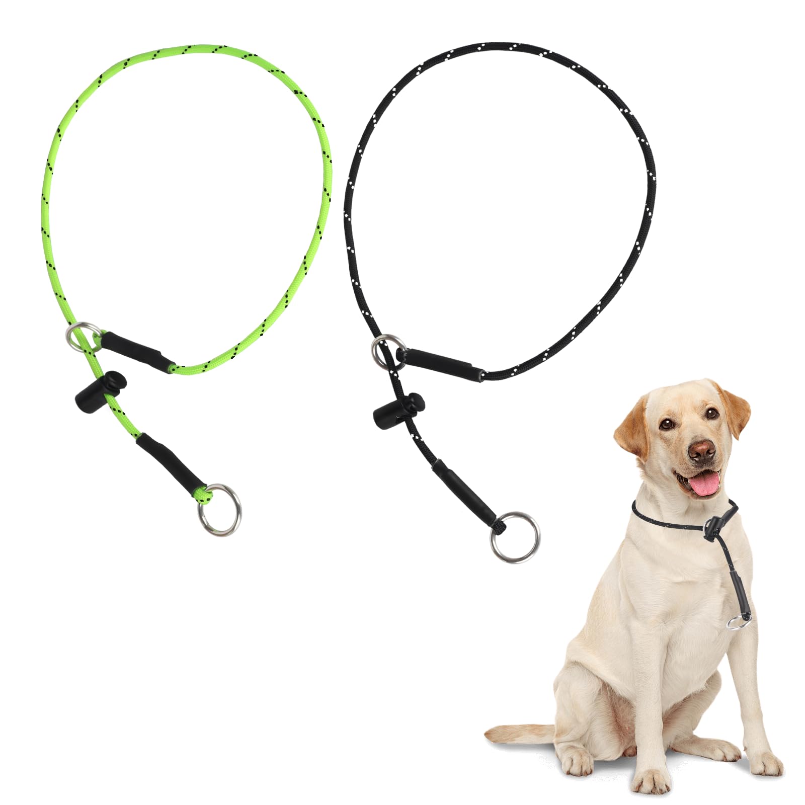 Prong Collar For Dogs No Pull Dog Collar 22'' 4.2Mm 1000Lb Thin Paracord Reflective Slip Collars With Adjustable Stopper & Sturd