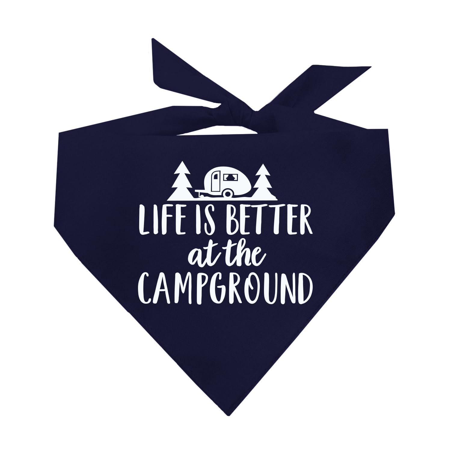Life Is Better At The Campground Dog Bandana (Navy, Xs 564)