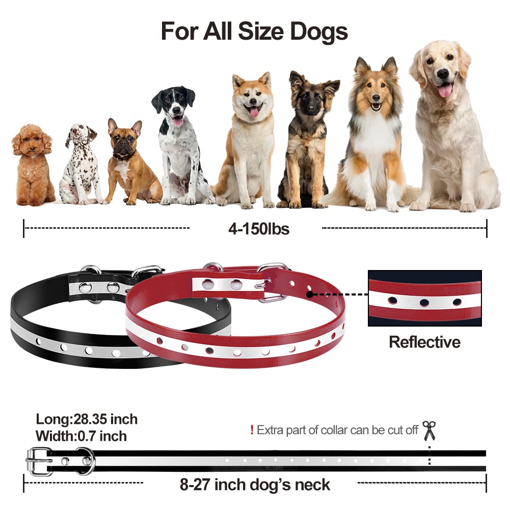 Petjoy Dog Collars Strap, Replacement Collar For Shock Reflective Collar, Adjustable Classic Dog Collar Strap For All Varieties