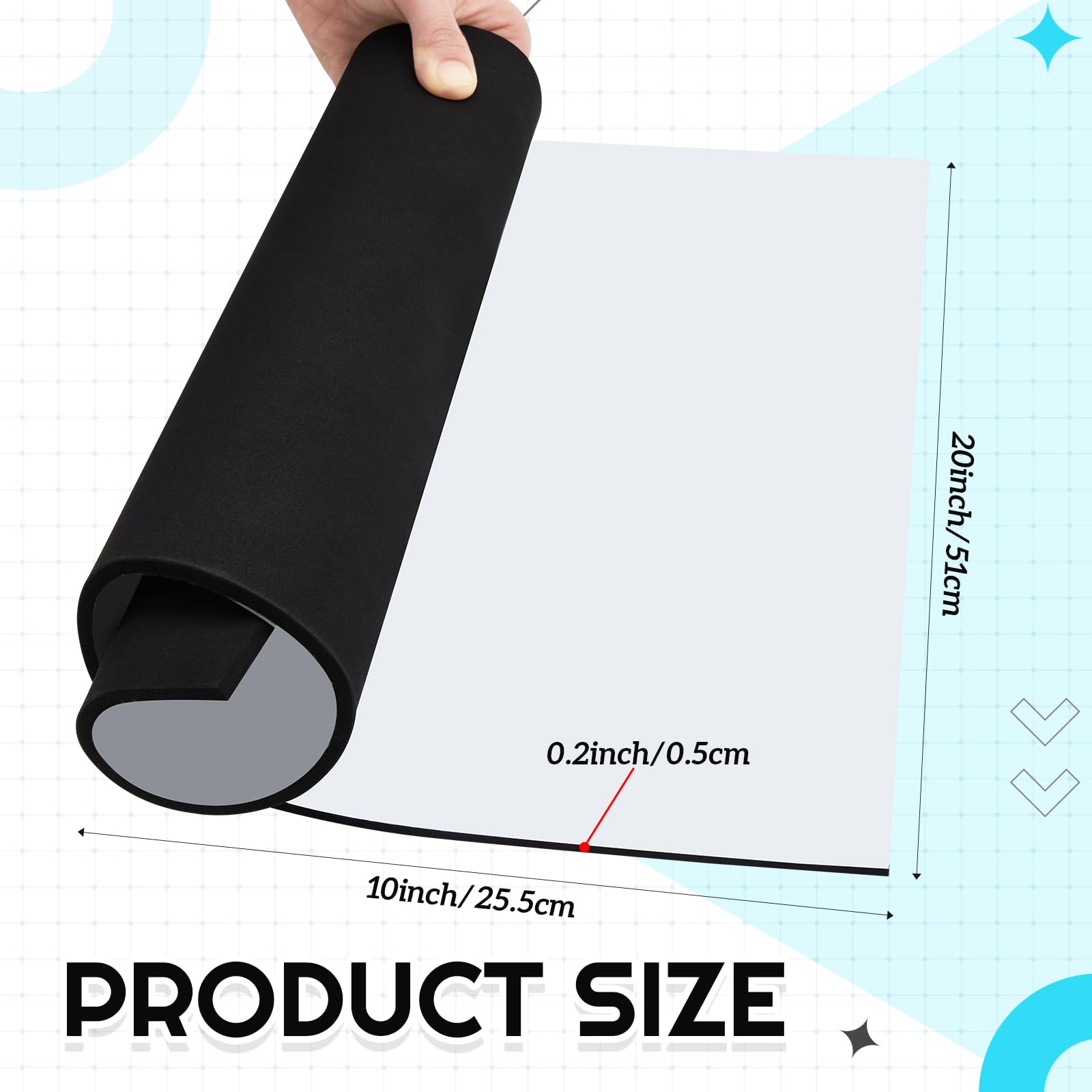 Pangda 20 X 10 Inch Aquarium Fish Self Leveling Mat For Under Tank Foam Compressible Neoprene Mat With Adhesive Backing Waterpro