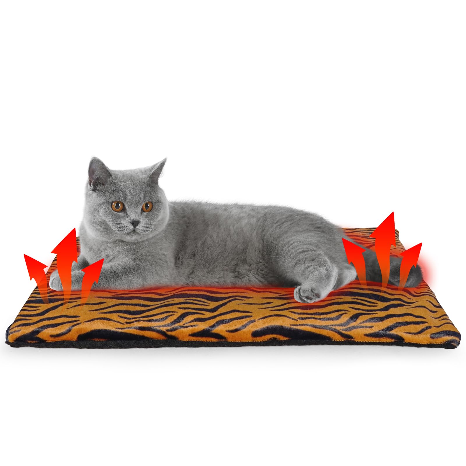 Aupetek Self-Warming Cat Bed Indoor/Outdoor Super Soft Self Heating Pet Mat Washable Thermal Pad For Cat & Dog 21X15.7 Inch