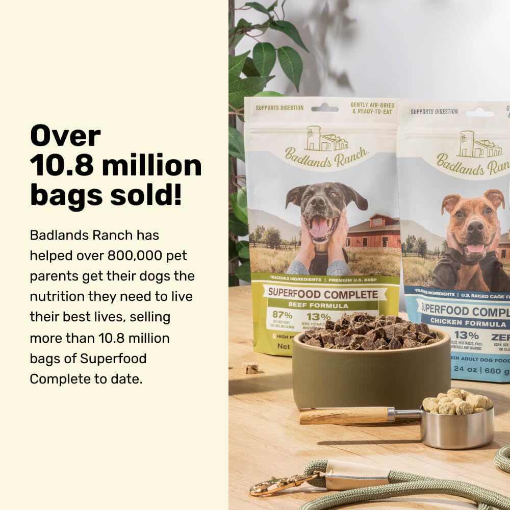 BADLANDS RANCH - Superfood Complete, Adult Dog Food, Air-Dried, High Protein, Zero Fillers, Superfood Nutrition by Katherine Hei