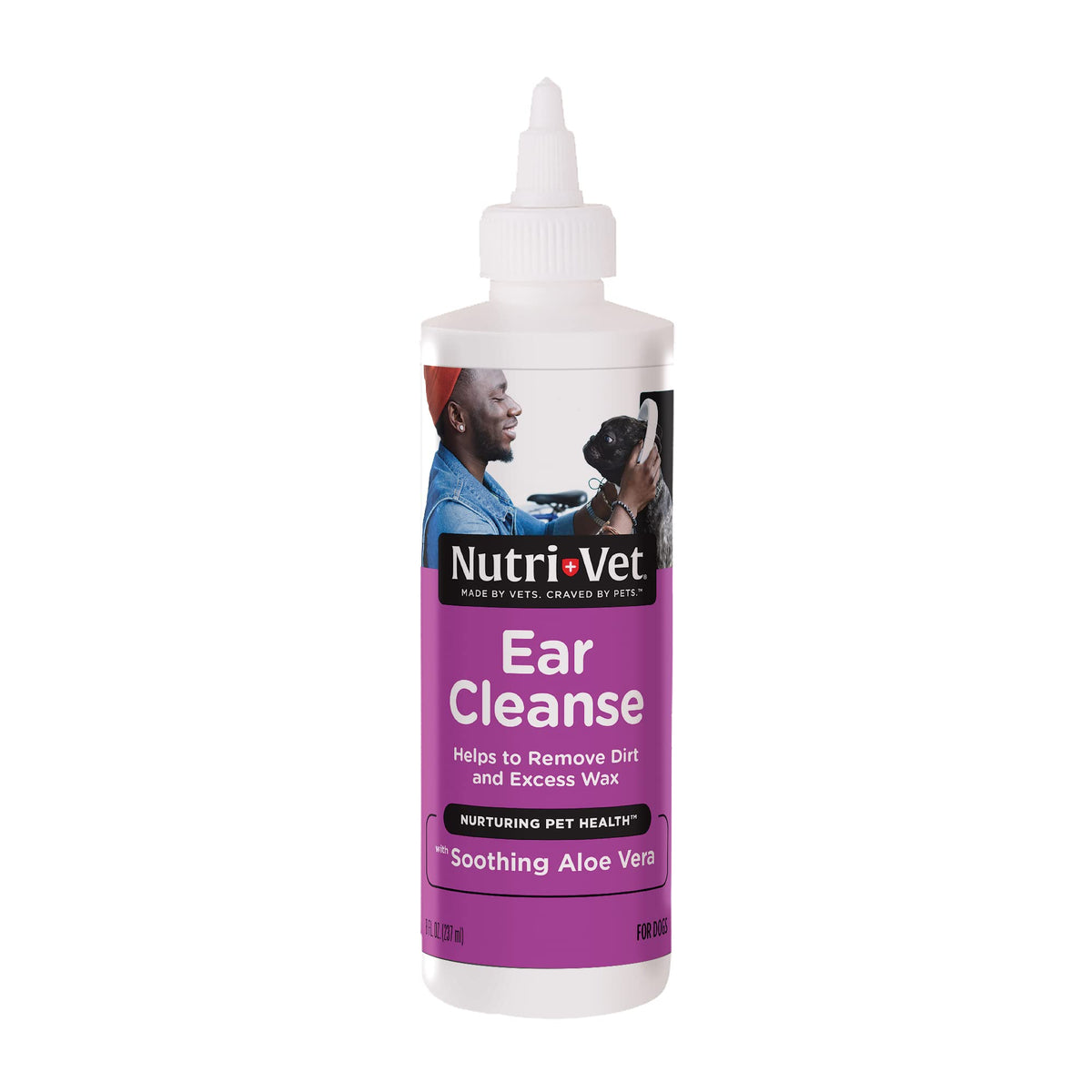 Nutri-Vet Ear Cleanse For Dogs - Ear Cleaner & Deodorizer - 8 Oz, White, 8-Oz Bottle