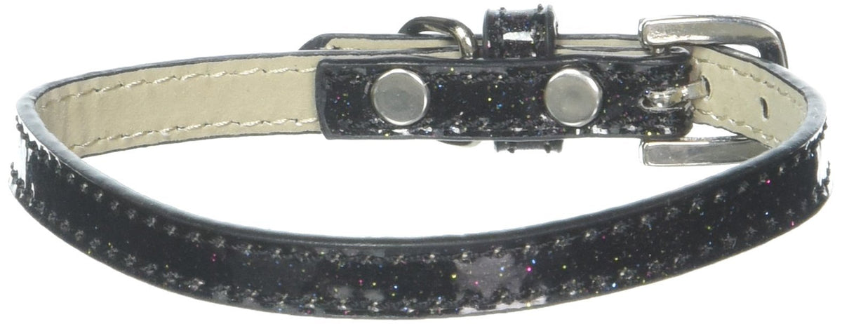 Mirage Pet Products Plain Ice Cream Dog Collar, Size 12, Black