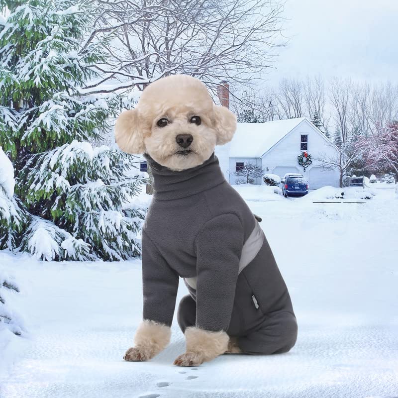 Dog Coats For Small Dogs, Polar Fleece Dog Pajamas Bodysuit For Small Medium Dogs, Dog Winter Jacket Dog Sweater Dog Vest For Small Dog, Dog Four-Legged Warm Clothes