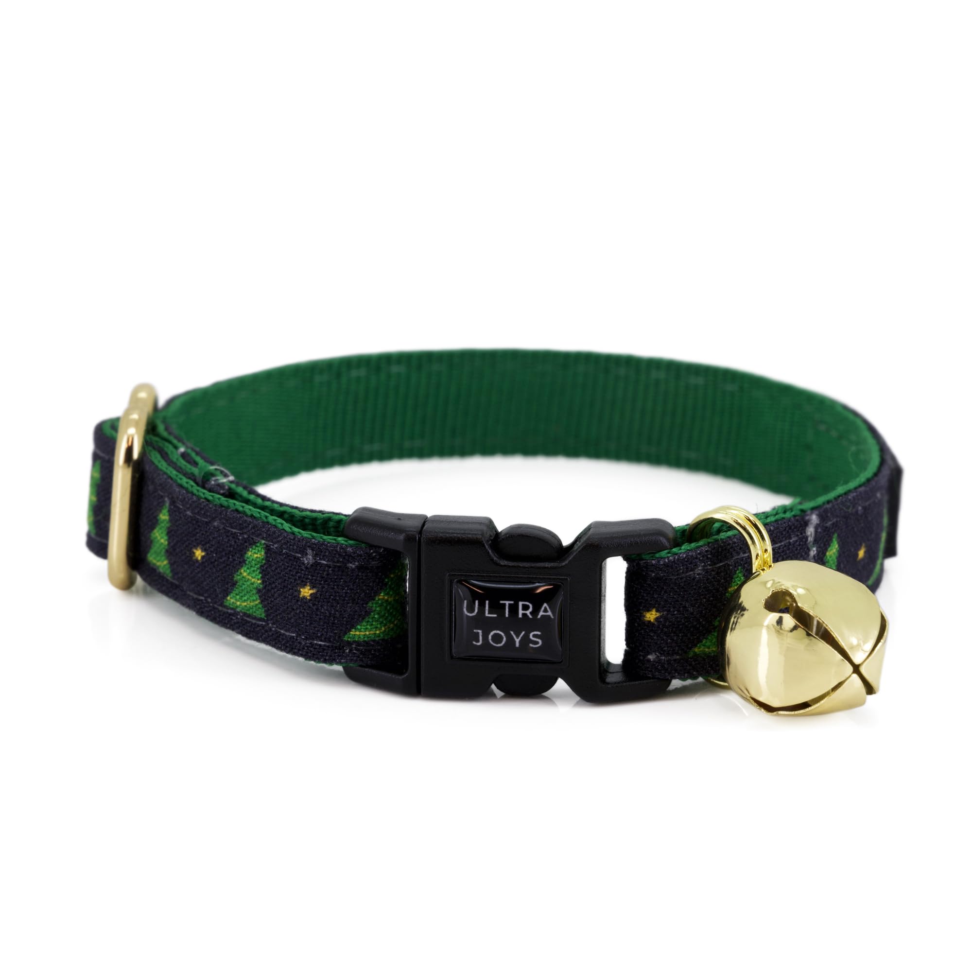 Ultra Joys Cat Collar With Bells - Breakaway For Kittens & Cats - Christmas Tree Small