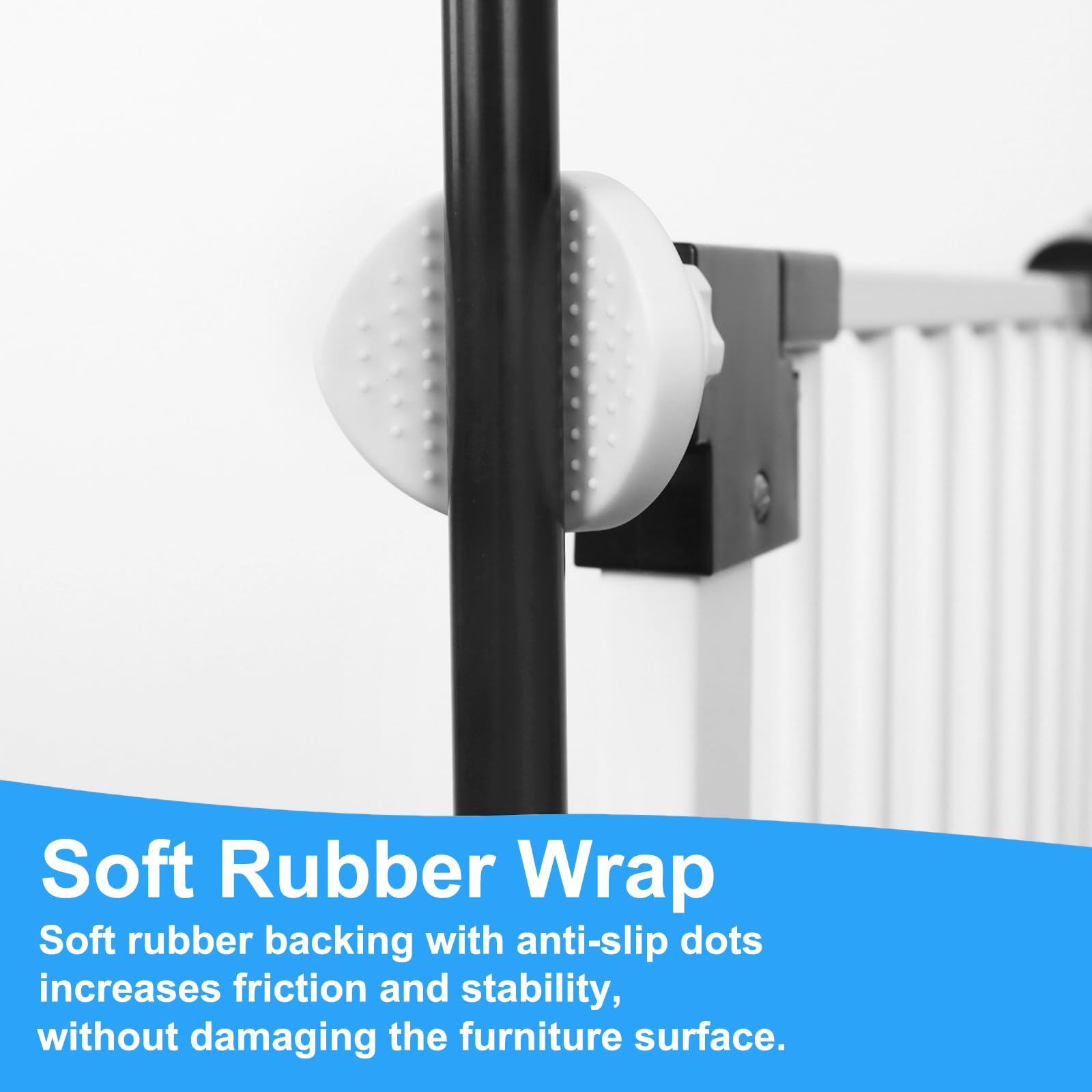 2 Pack Baby Gate Banister Adapter for Pressure Mounted Stairs - Universal Hardware Parts Kit for Baby and Dog Gates - No Drillin