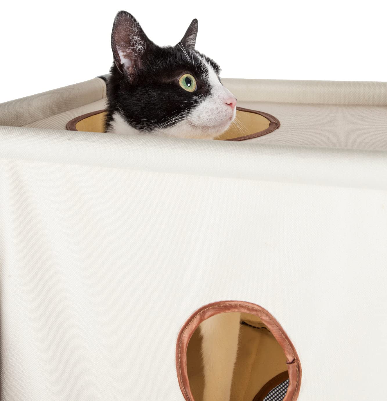 Pet Life Cat House, Khaki/Brown